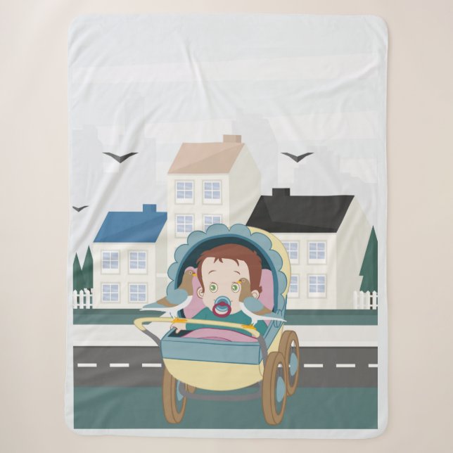 Baby und Tauben Sherpadecke (Vorderseite)