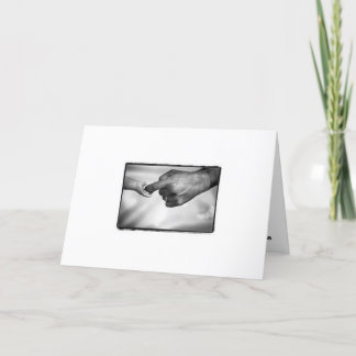 Baby und Vater in der Hand Karte