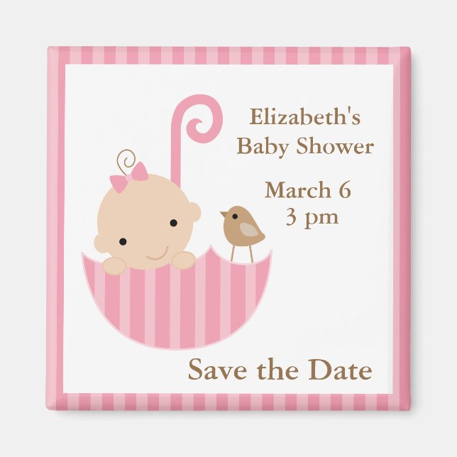 Baby und Vogel in Umbrella Magnet (Vorne)