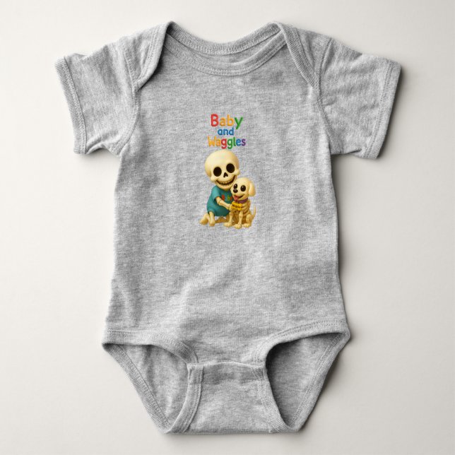 Baby und Waggles — Die Knochenköpfe  Strampler (Vorderseite)
