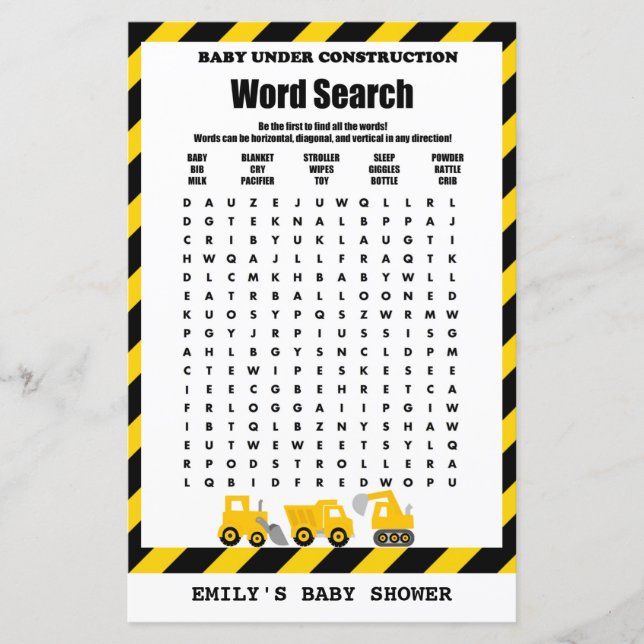Baby Under Construction Baby Shooting Game PRINTED (Vorderseite)