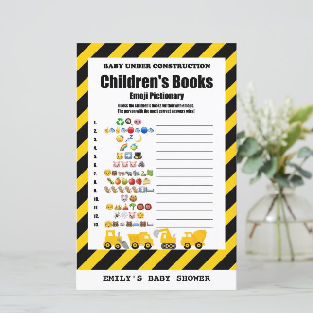 Baby Under Construction Baby Shooting Game PRINTED (Stehend Vorderseite)