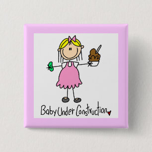 Baby-Under-Construction-T-Shirts und Geschenke Button