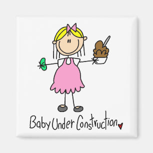 Baby Under Construction T-Shirts und Geschenke Magnet