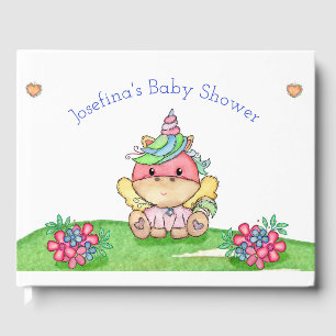 Baby Unicorn Babydusche Gästebuch