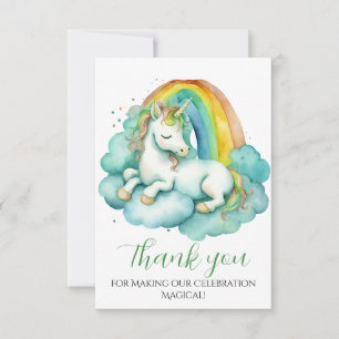 Baby Unicorn Babydusche Vielen Dank Dankeskarte