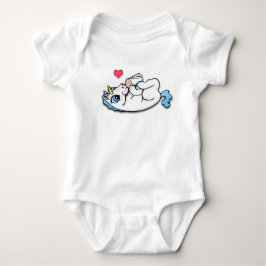 Baby Unicorn, der Zeit - Blau füttert Baby Strampler