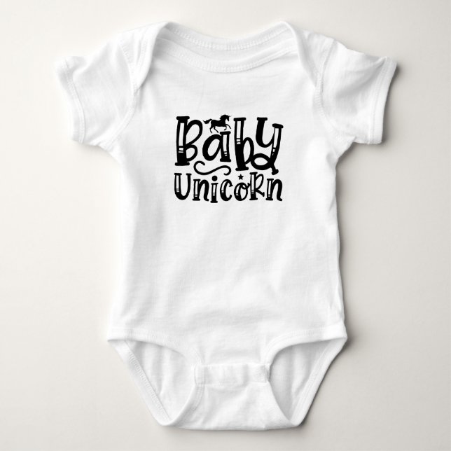 Baby Unicorn Gender Neutral Strampler (Vorderseite)
