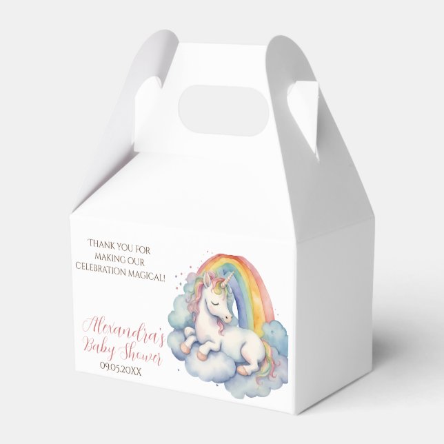 Baby Unicorn Girl Baby Shower Geschenkschachtel (Vorderseite)