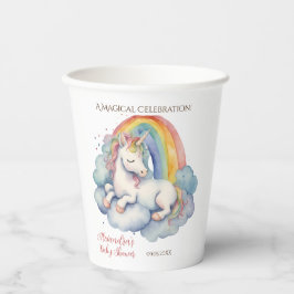 Baby Unicorn Girl Baby Shower Pappbecher