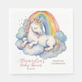 Baby Unicorn Girls Babydusche Serviette