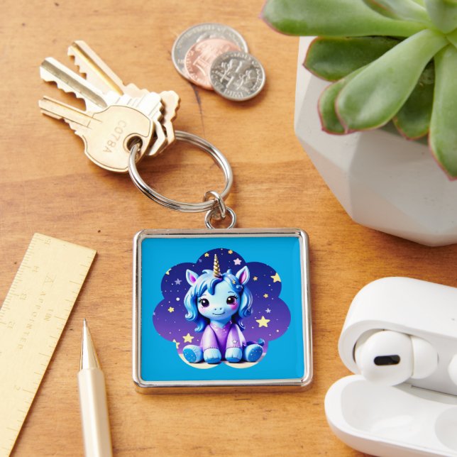 Baby Unicorn in PJ's Schlüsselanhänger (Schreibtisch)