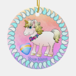 Baby Unicorn Keramik Ornament