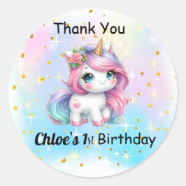 Baby Unicorn Stickers, Runder Aufkleber