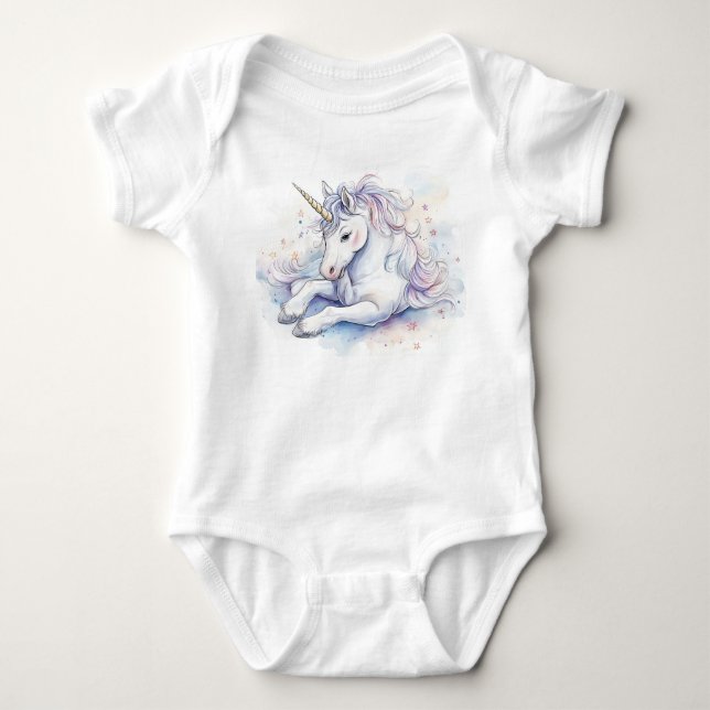 Baby Unicorn Strampler (Vorderseite)