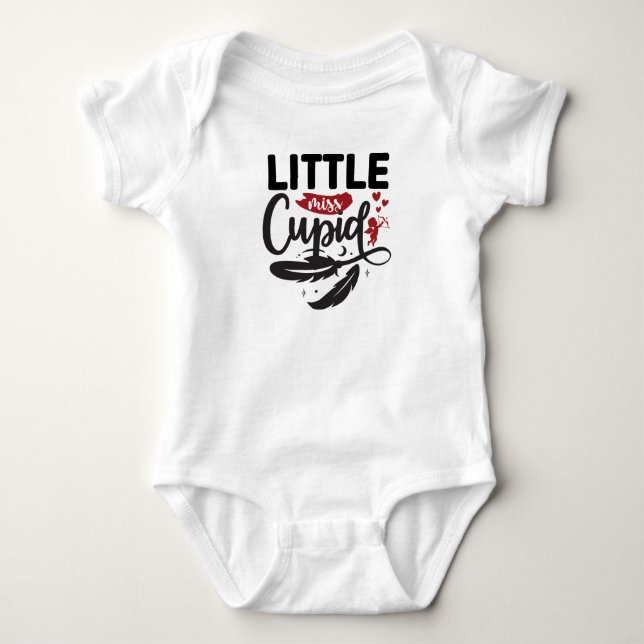 Baby Valentine's Day Little Miss Cupid Baby Strampler (Vorderseite)