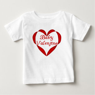 Baby-Valentinsgruß-Rot-Herz Baby T-shirt