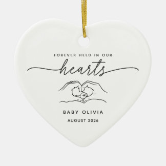 Baby-Verlust-Gedenkherz-Ornament Keramik Ornament