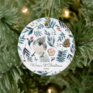 Baby-Vogel Personalisierter Weihnachts-Schmuck Keramik Ornament