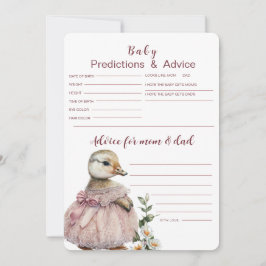 Baby-Vorhersagen & Advice-Karte | Baby Shower Game Einladung