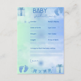 Baby-Vorhersagen Begleitkarte