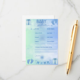 Baby-Vorhersagen Begleitkarte