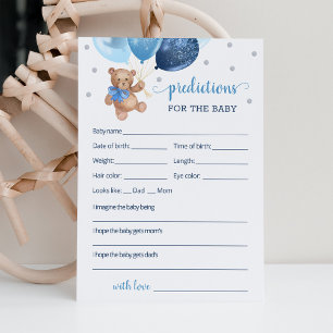 Baby-Vorhersagen für den Teddybär zur Babyparty Einladung