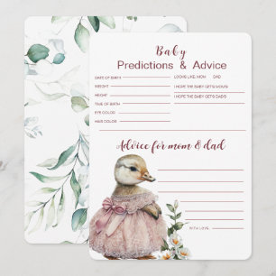 Baby-Vorhersagen & Ratgeberkarte   Baby Shower Spi Einladung