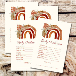 Baby Vorhersagen Terracotta Boho Tropical Rainbow