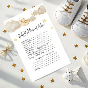 Baby-Vorhersagen und Ratschläge Baby Shower Karte