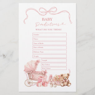 Baby-Wagen Baby-Vorhersagen Rosa Kokette