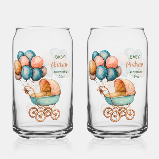 Baby-Wagen-Soda-Glas Dosenglas (Vorderseite)