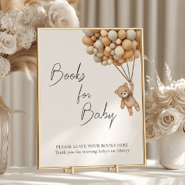 Baby Wait Balloon Baby Showbücher für Baby Poster