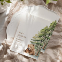 Baby Wait Woodland Teddy Bear Baby Dusche
