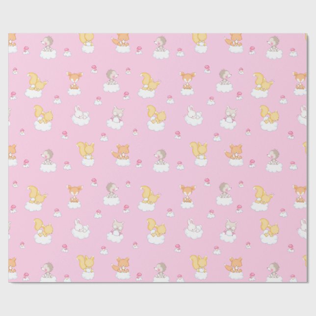 Baby-Wald Geschenkpapier (Flach)