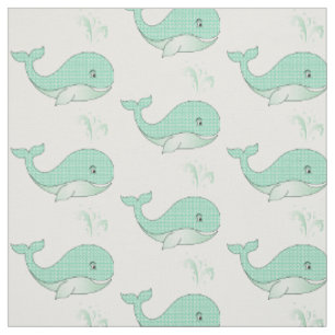 Baby Wale in Green Polka Dots  DIREKTLICHER Hinter Stoff