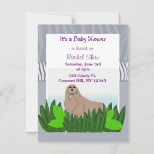 Baby Walrus Baby Shower Einladung