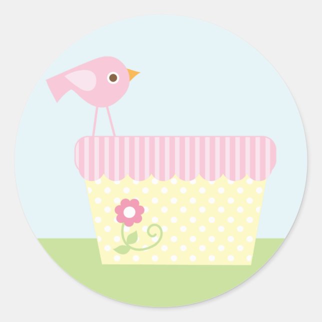 Baby Wäsche (pink) Runder Aufkleber (Vorderseite)