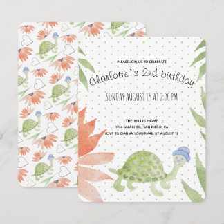 Baby-Wasserschildkröte Aquarell Handbemalt Save The Date