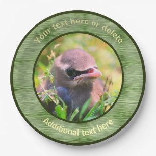 Baby Waxwing Bird Nature Personalisiertes Party Pappteller
