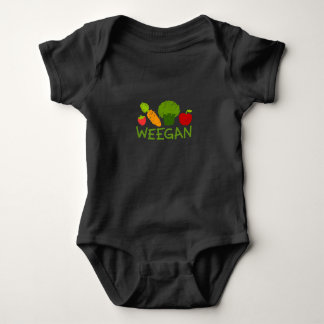 Baby Weegan Bodysuit - Dunkelheit Strampler