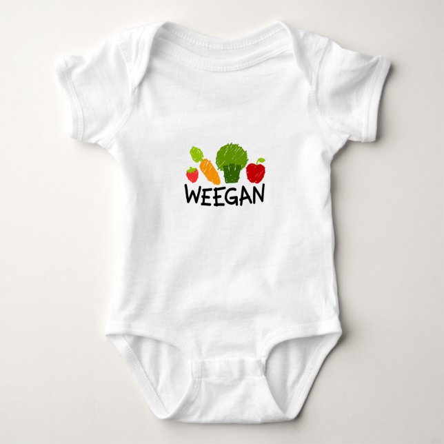 Baby Weegan Bodysuit - Licht Strampler (Vorderseite)