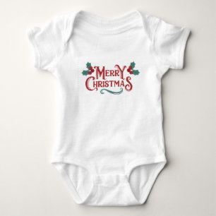 Baby-Weihnachts-One-Piece   Frohe Weihnachten Outf Baby Strampler