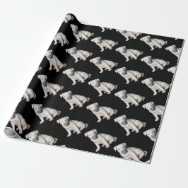 Baby weißer Pitbull Welpe Geschenkpapier
