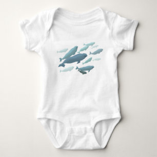 Baby-Weißwal-Wal-Strampler-niedliche Baby Strampler