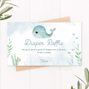 Baby Whale Baby Shower Windschutzkarte Platzkarte