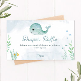 Baby Whale Baby Shower Windschutzkarte Platzkarte
