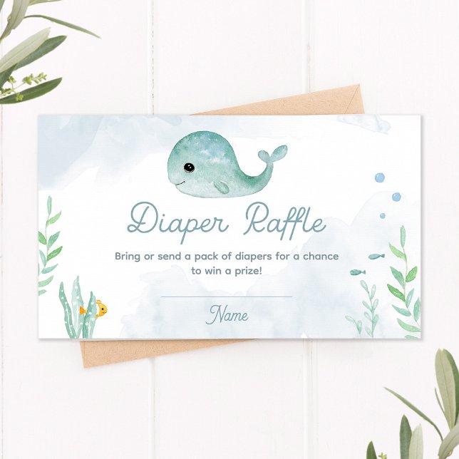 Baby Whale Baby Shower Windschutzkarte Platzkarte (Von Creator hochgeladen)