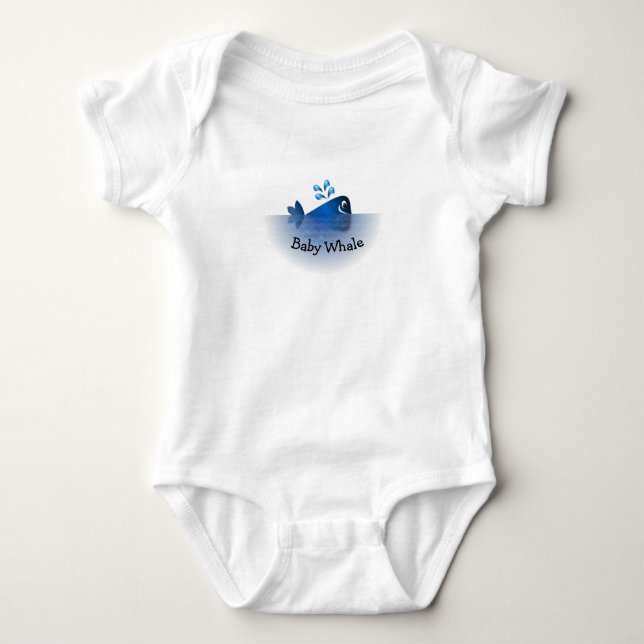 Baby Whale Underwear Strampler (Vorderseite)