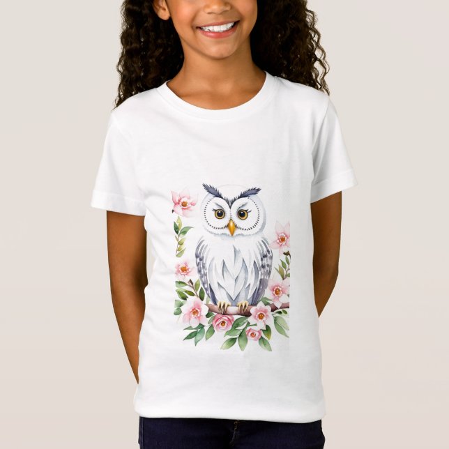 Baby White Owl T-Shirt (Vorderseite)